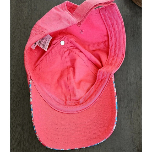 Disney Parks Youth Hot Pink Script Minnie Embroidered Hat Aztec BRIM 54-58cm - Picture 4 of 5
